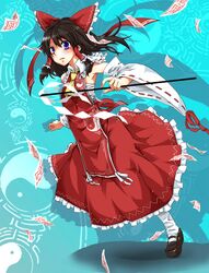 hakurei reimu from touhou by harii