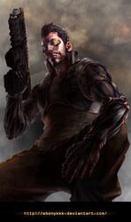 adam jensen from deus ex by ebonykkk