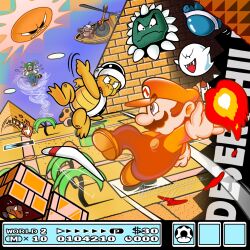 angry sun from super mario bros.