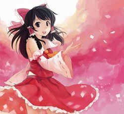hakurei reimu from touhou by missnips