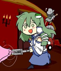 kochiya sanae from ghostbusters by mizuga