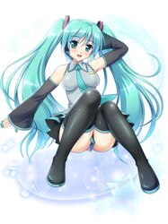 hatsune miku from vocaloid by sorairo tsukiiro