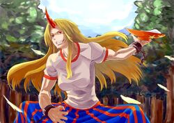 hoshiguma yuugi from touhou by yostel
