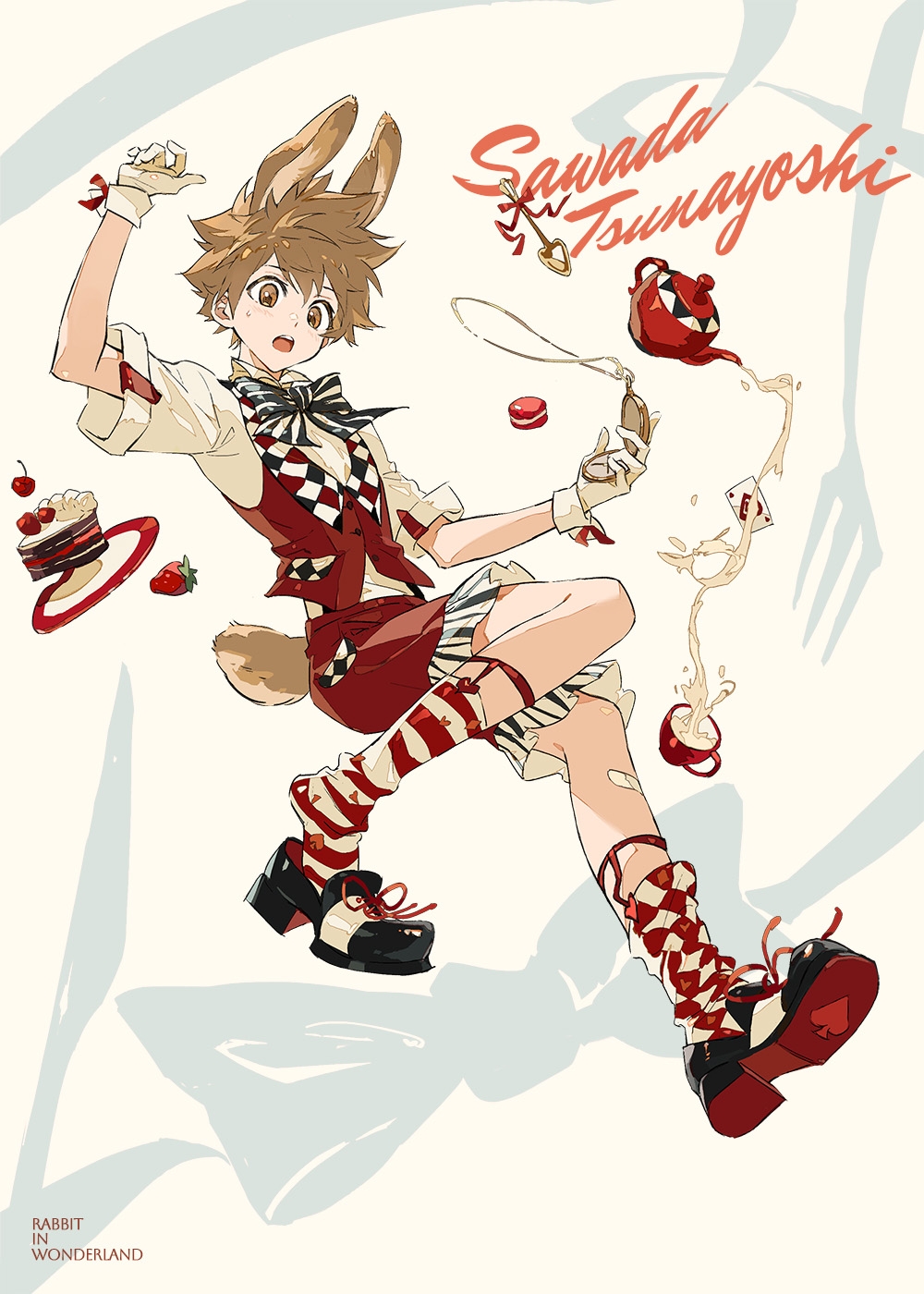 Stunayoshi Rabbit Safebooru - 1boy alternate costume animal ears bandaid bandaid on leg ...
