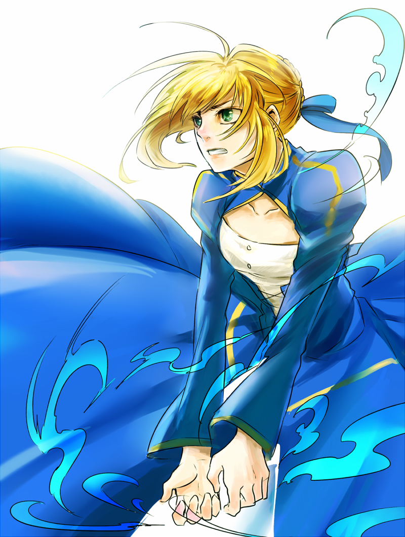 Safebooru - 1girl ahoge blonde hair dress excalibur fate/zero fate ...