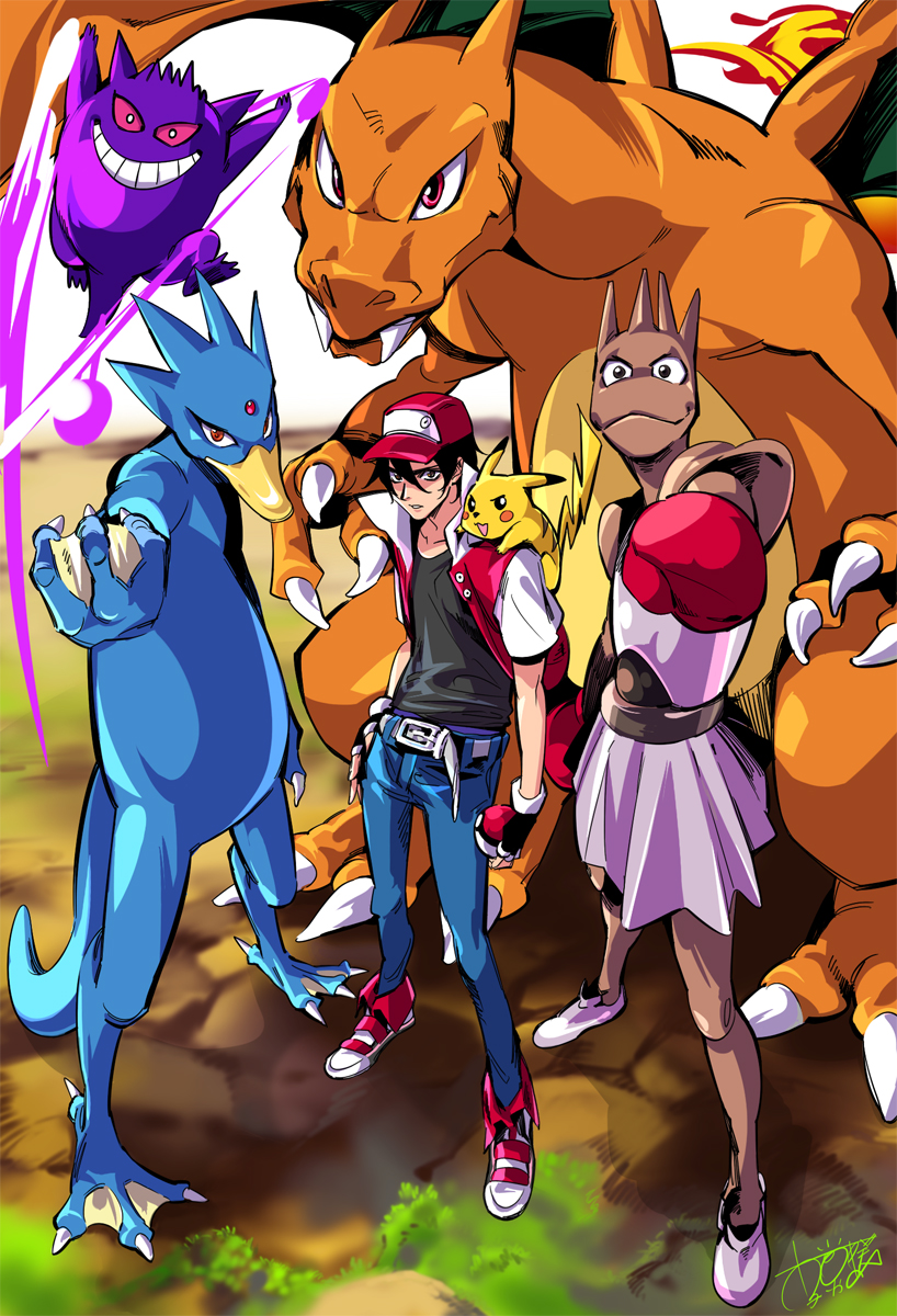 Red Boxing Pokemon Safebooru - boxing gloves charizard clenched hand gengar golduck hand ...