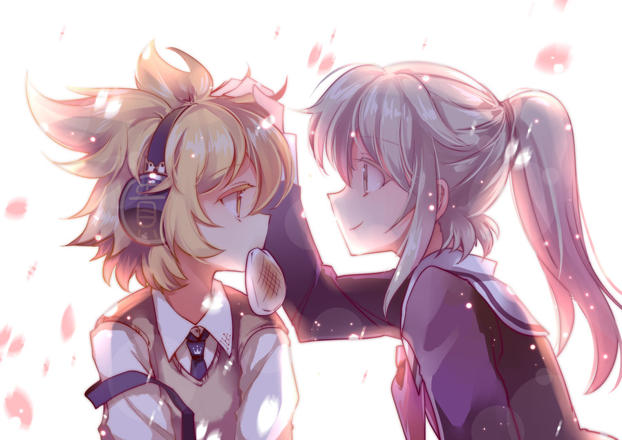 Safebooru 2girls bread bread in mouth brown eyes brown hair earmuffs