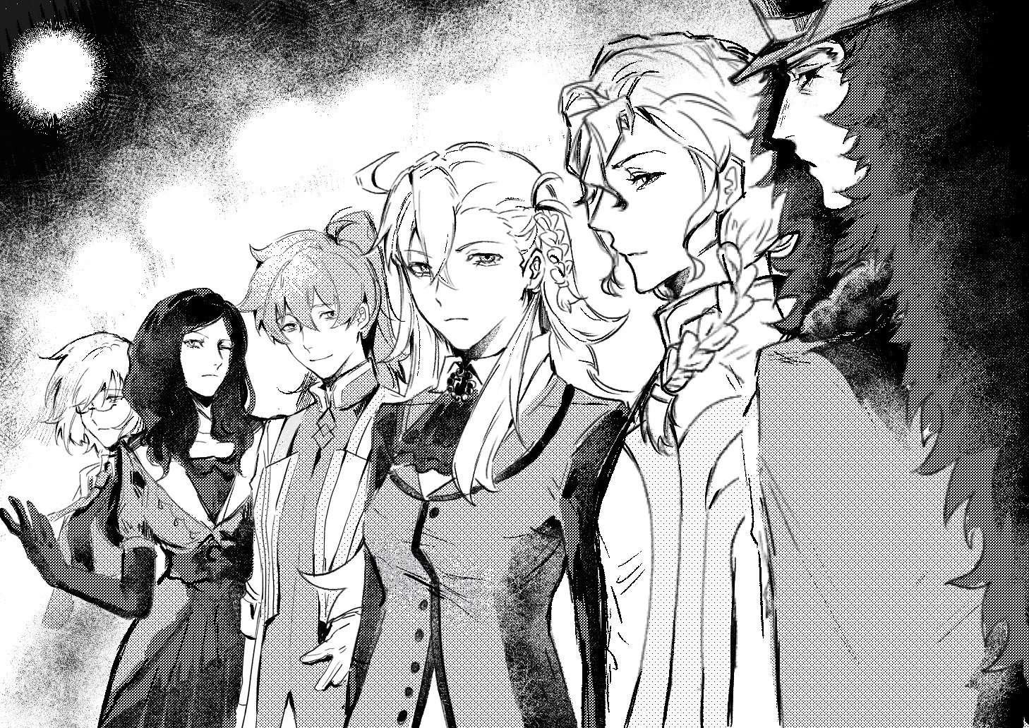Safebooru - 3boys 3girls ascot braid chaldea logo chaldea security ...
