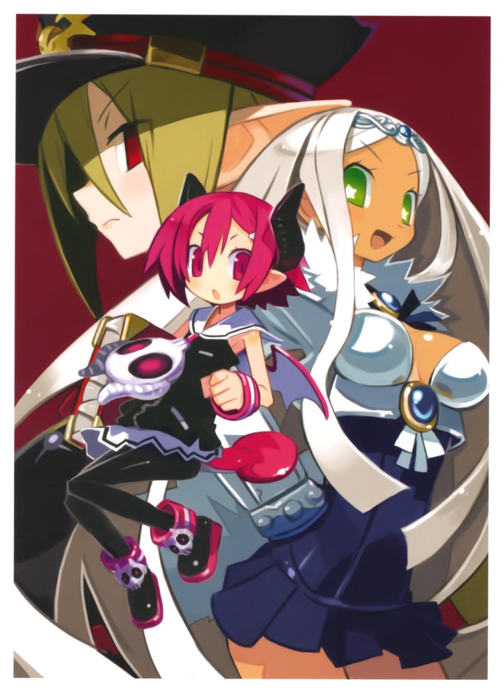 Safebooru - 3girls bat wings black legwear book circlet demon girl ...
