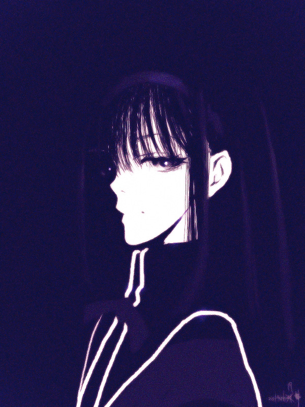 Safebooru 1girl Akemi Homura Black Hair Bust Dated Hairband Hidden Face Long Hair Looking At 