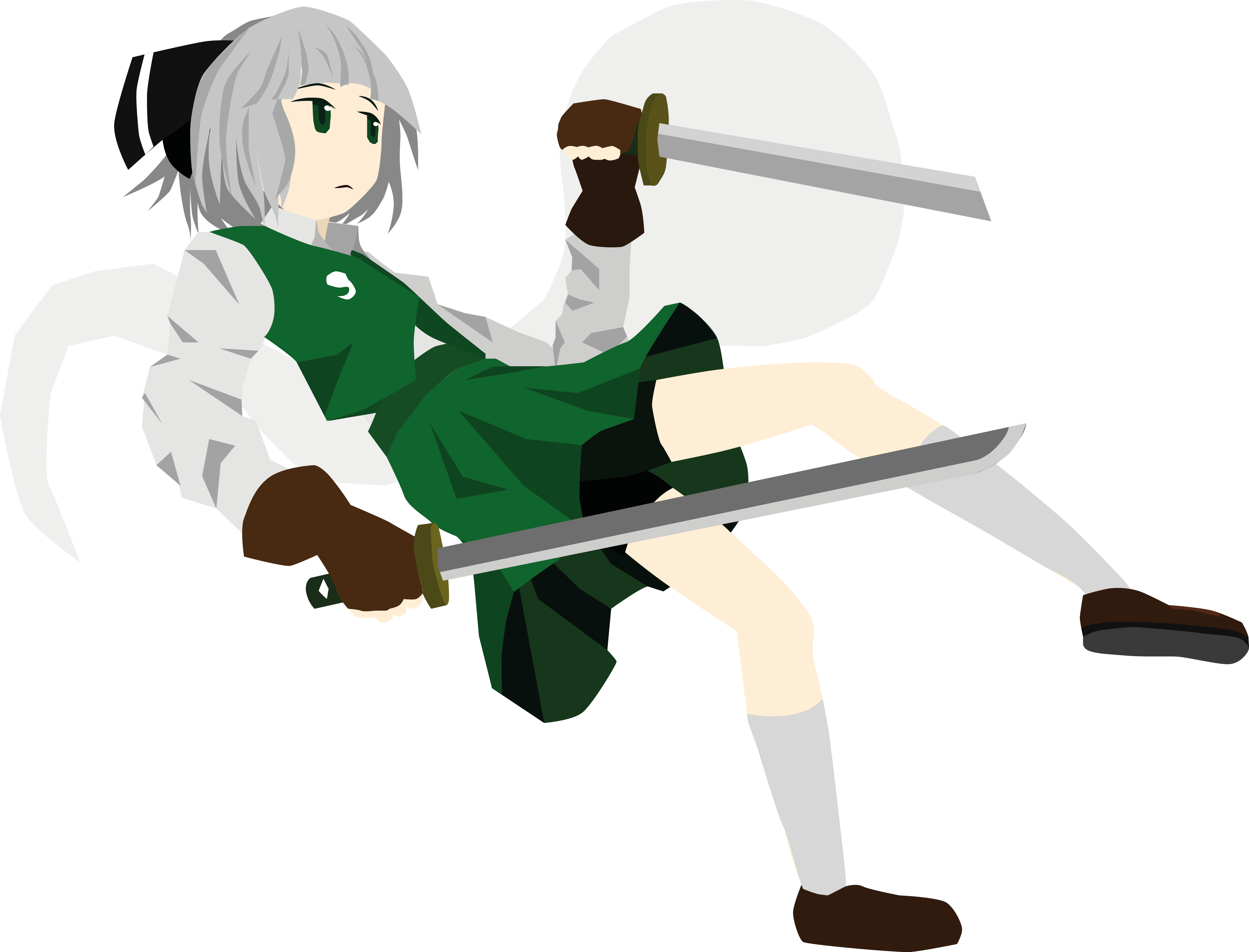 Safebooru 1girl Absurdres Highres Konpaku Youmu Schmeichel20 Simple Background Touhou