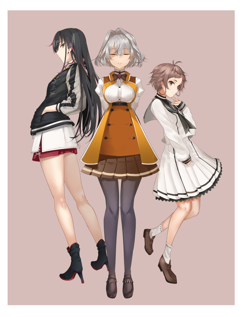 Safebooru - 3girls 80mph arms behind back ayanokouji martial arts ...