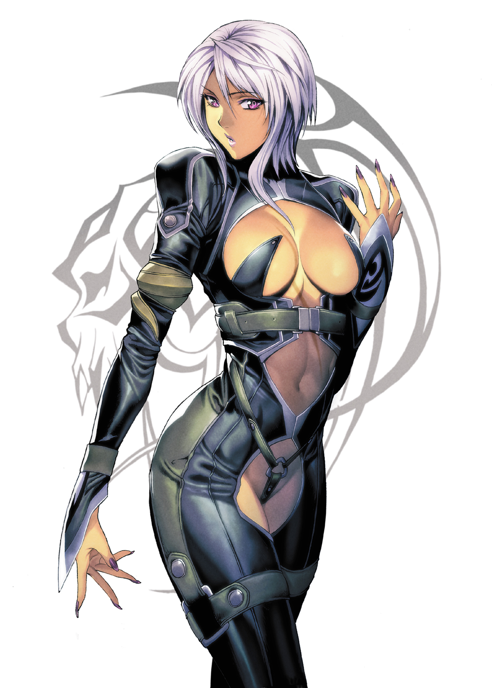 1girl breasts cleavage cleavage_cutout highres homare(fool's_art) leat...