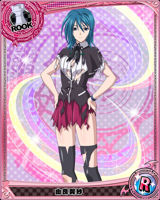...blue_eyes blue_hair character_name chess_piece hands_on_hips high_school...