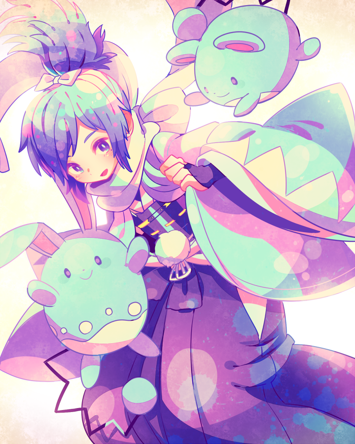 1boy azumarill blush hakama haori japanese_clothes komusun long_hair male_f...