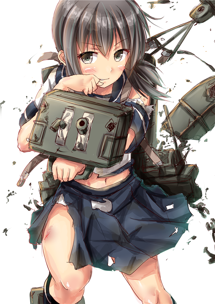 Safebooru - 1girl black eyes black hair damaged feesu (rinc7600) fubuki ...