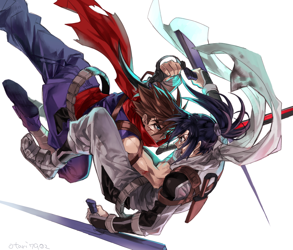 Strider Tonfa Safebooru - 2boys black hair brown hair indesign multiple boys ninja ...