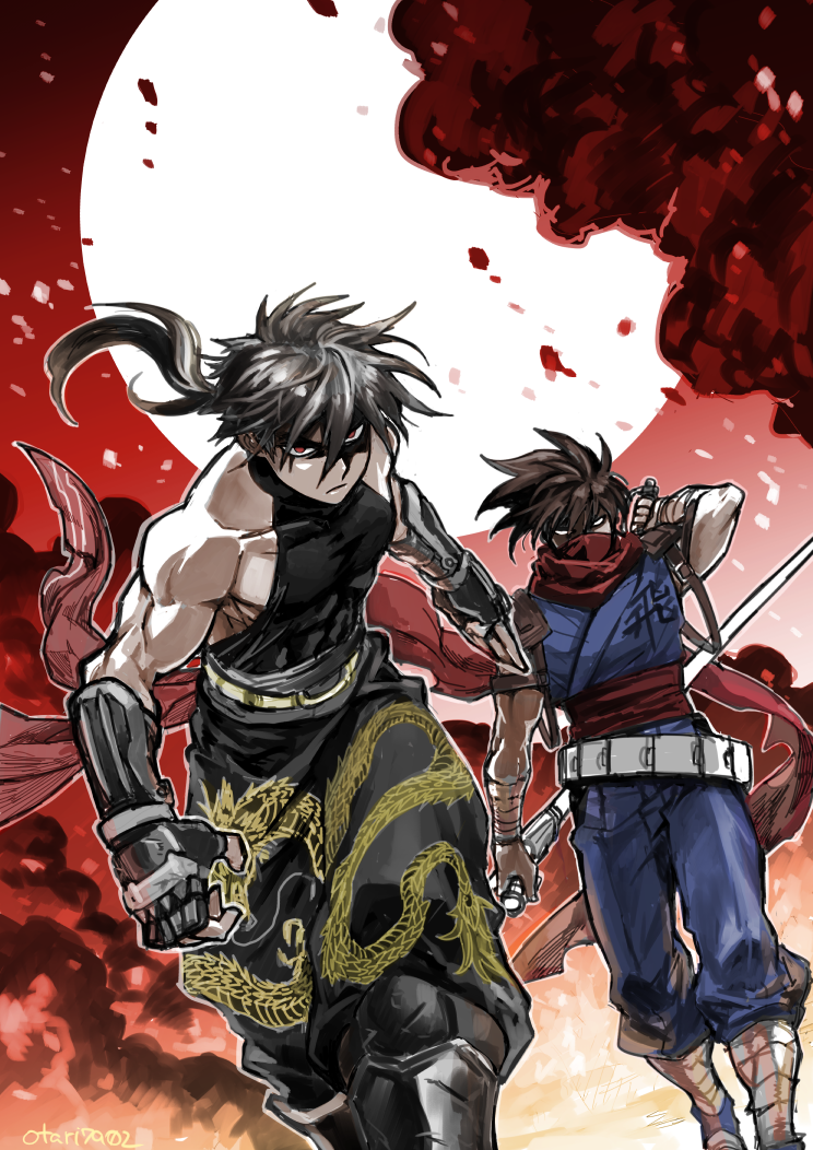 Strider Tonfa Safebooru - 2boys brown hair cannon dancer indesign kirin (cannon ...