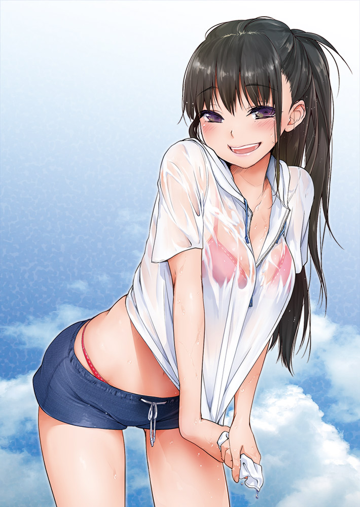 Wet anime girl