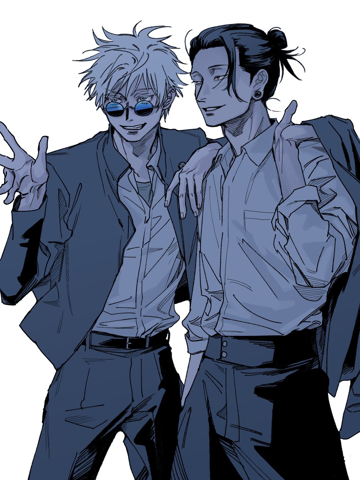 Manga Anime | Suguru Getou Getou Suguru Geto Suguru 夏油傑 Black Hair Brown Eyes Earrings Exposed Forehead Gauge Earrings Hair Strand in Face Kimono Long Hair Ponytail Sandals Barrier Powers Curse User Martial Arts Three-Section Staff User Sakurai, Takahiro Santana, Wesley Lang, Lex Strempler, Christian Le Minoux, Martial Maestroni, Omar Deutelmoser, Matthias
 - Chapter