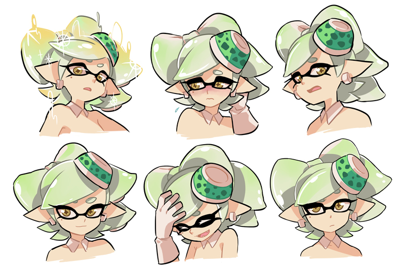 Safebooru - 1girl domino mask expressions inkling marie (splatoon) mask ...