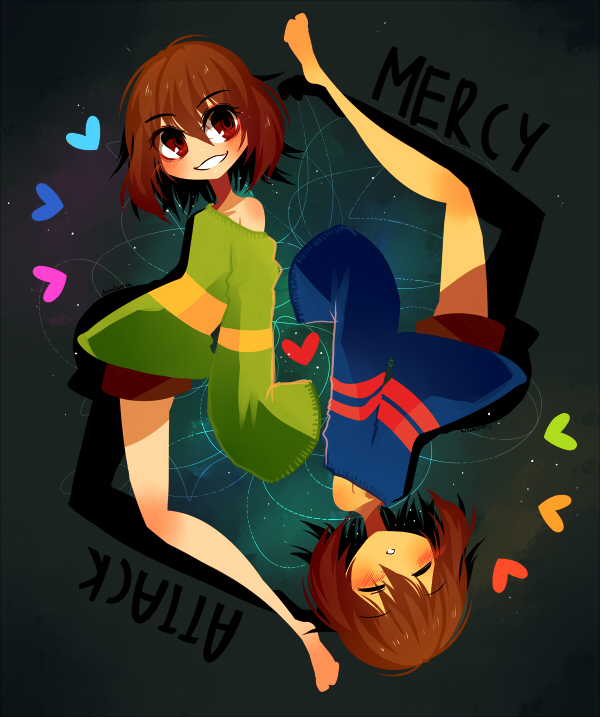 Safebooru Androgynous Barefoot Blush Stickers Brown Eyes Brown Hair Chara Undertale Closed 