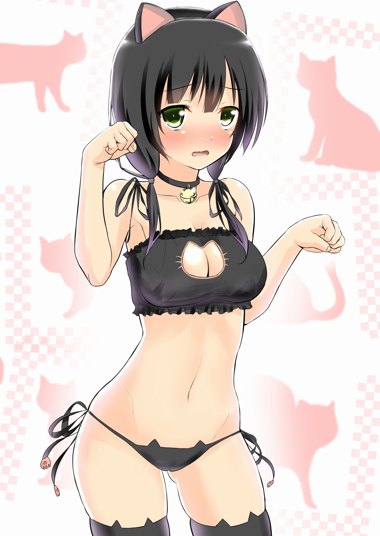Cat Keyhole Bra Hentai