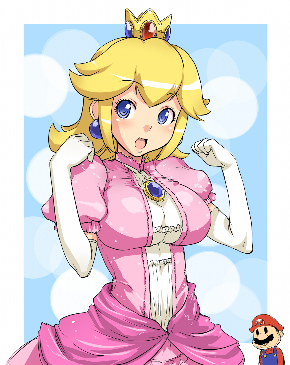 ...earrings elbow_gloves gloves highres jewelry large_breasts mario nintend...