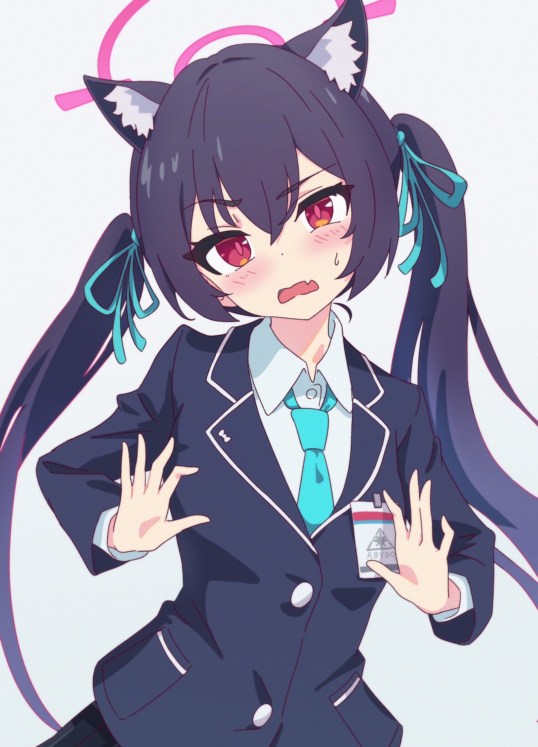 Safebooru - absurdres animal ear fluff animal ears black hair black ...