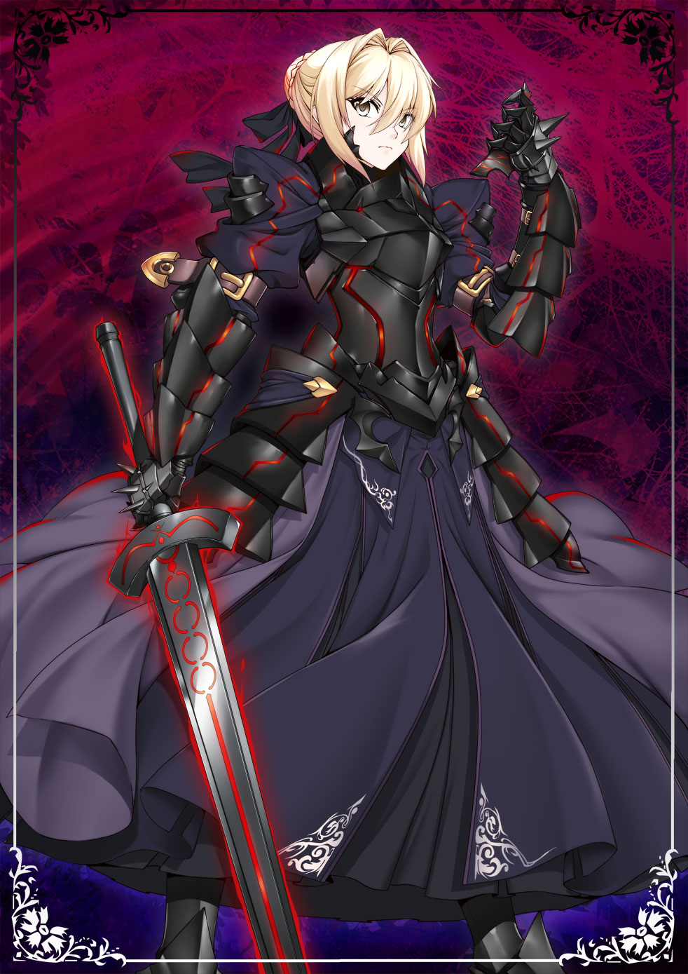 Safebooru 1girl Armor Armored Dress Blonde Hair Dark Excalibur Fate Grand Order Fate Stay