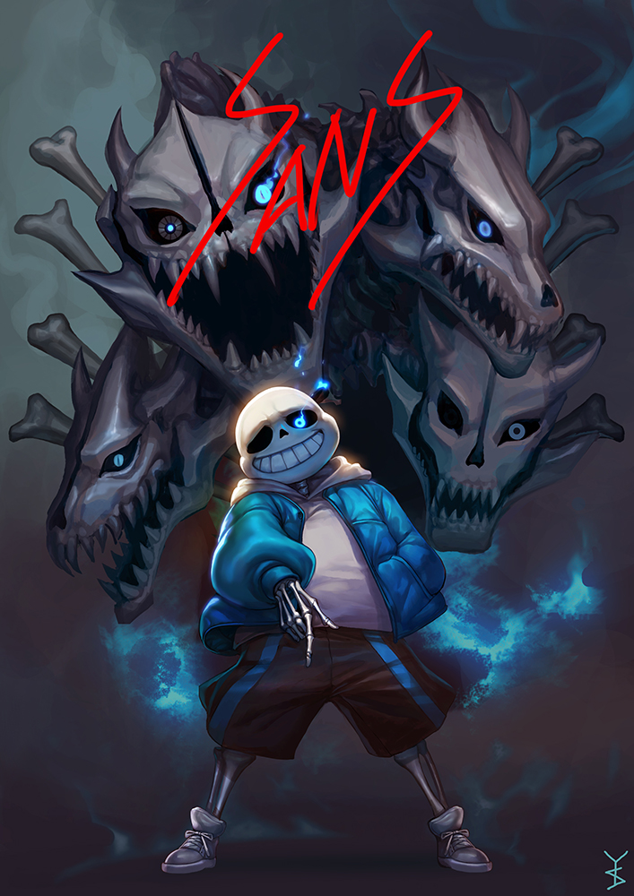 Safebooru - 1boy bone character name gasterblaster gd choco glowing ...