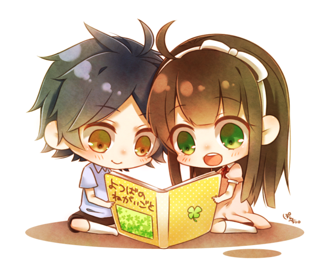 Safebooru brown hair clock zero green eyes kano riichiro kurou