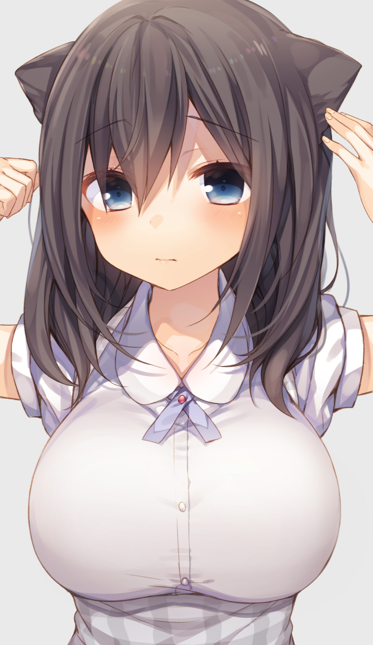 breasts buttons cat_ears commentary_request face hair_between_eyes highres ...