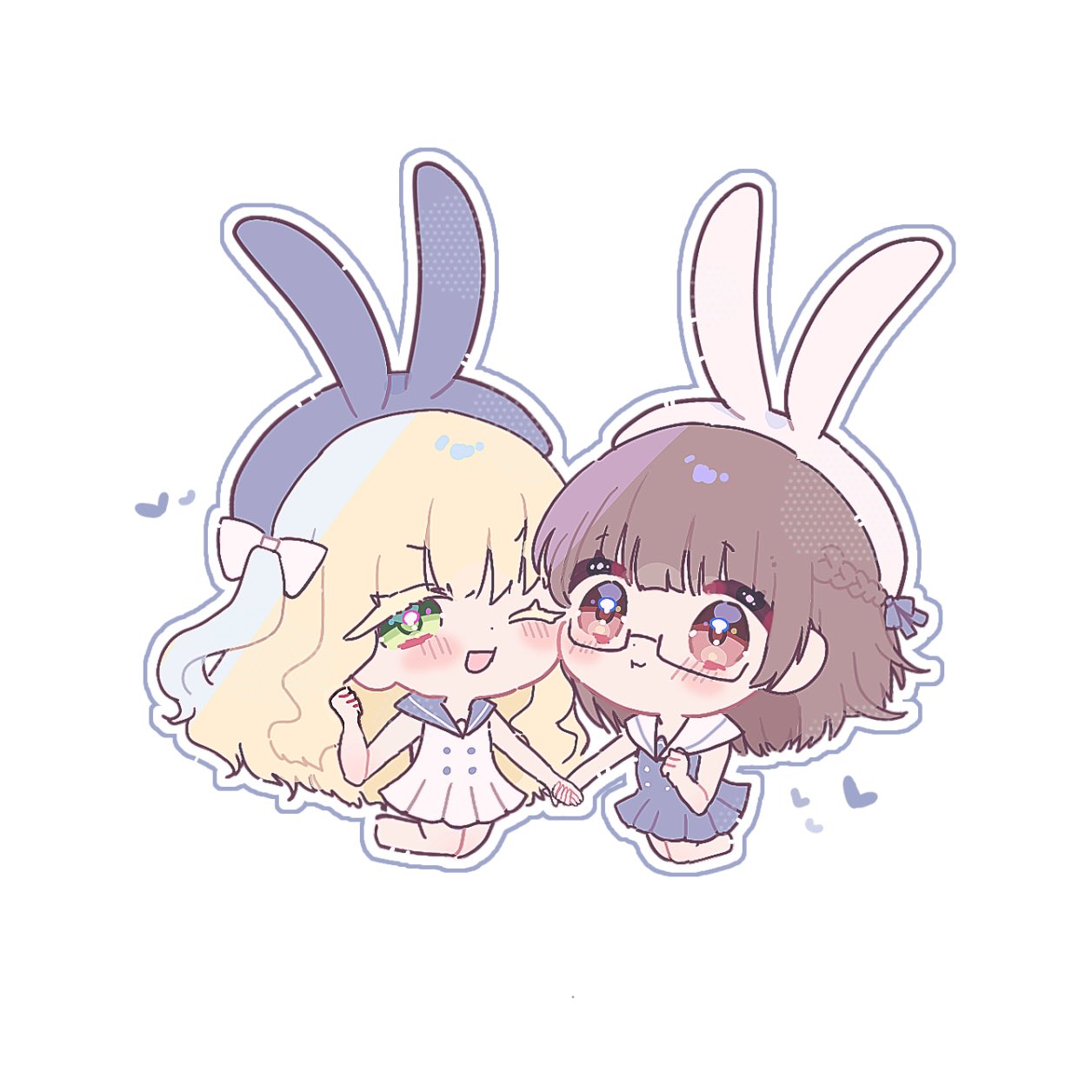 Safebooru - 2girls aaaakonnitiha animal ear hairband animal ears blonde ...