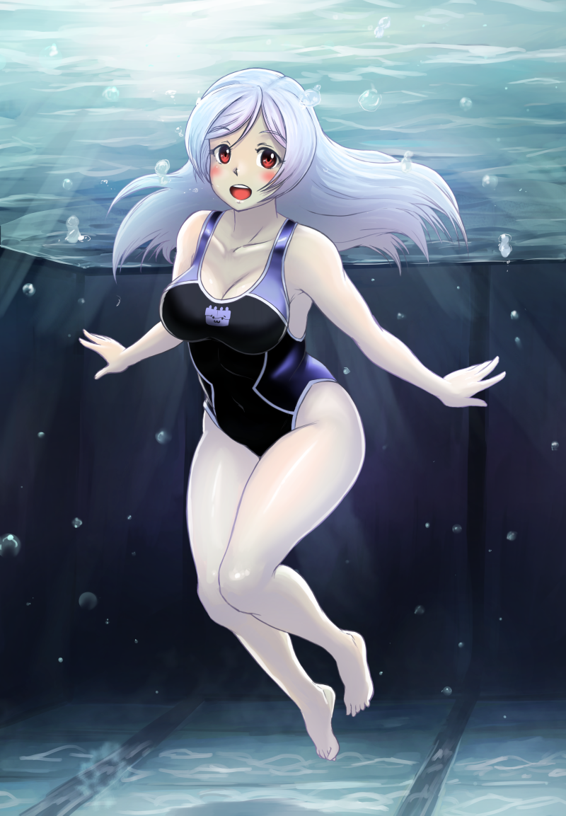 Lina mercury. Лина Меркьюри Underwater. Swimsuit Drowning. Anime girls in Bikini Underwater. Хентай серебряные волосы чулки