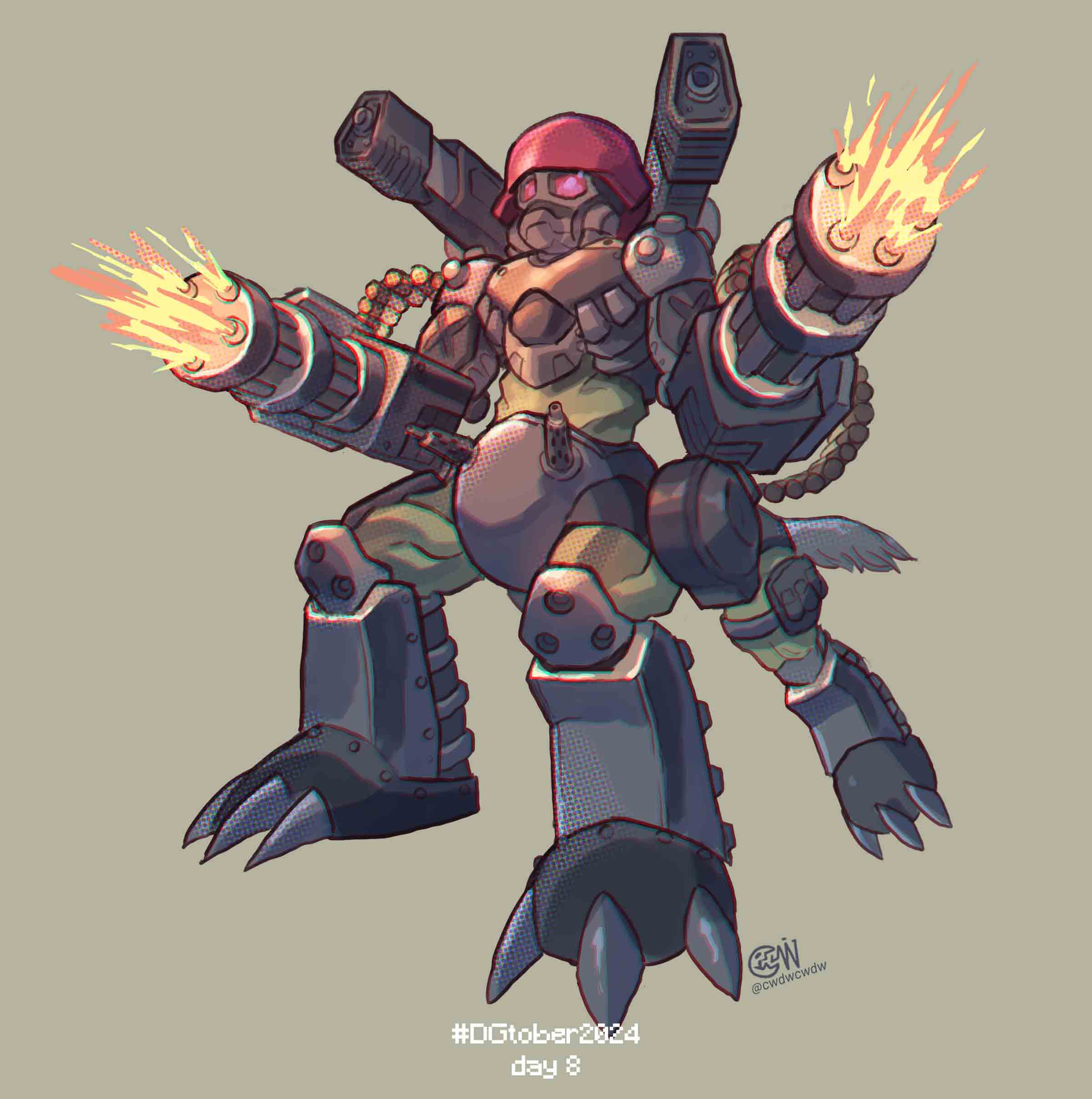 Safebooru - absurdres arm cannon artist logo assaultmon brown ...