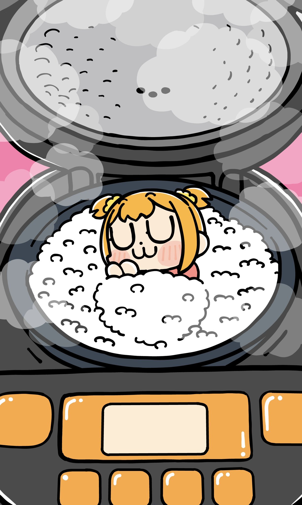Safebooru - 1girl :3 bkub blush stickers chibi chibi only closed eyes ...
