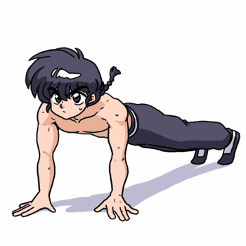Safebooru - 1boy animated animated gif braid official style ranma 1/2