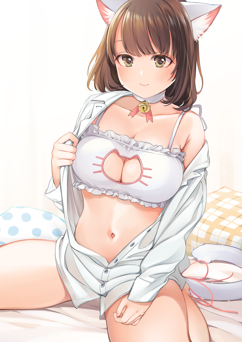 Cat Keyhole Bra Hentai