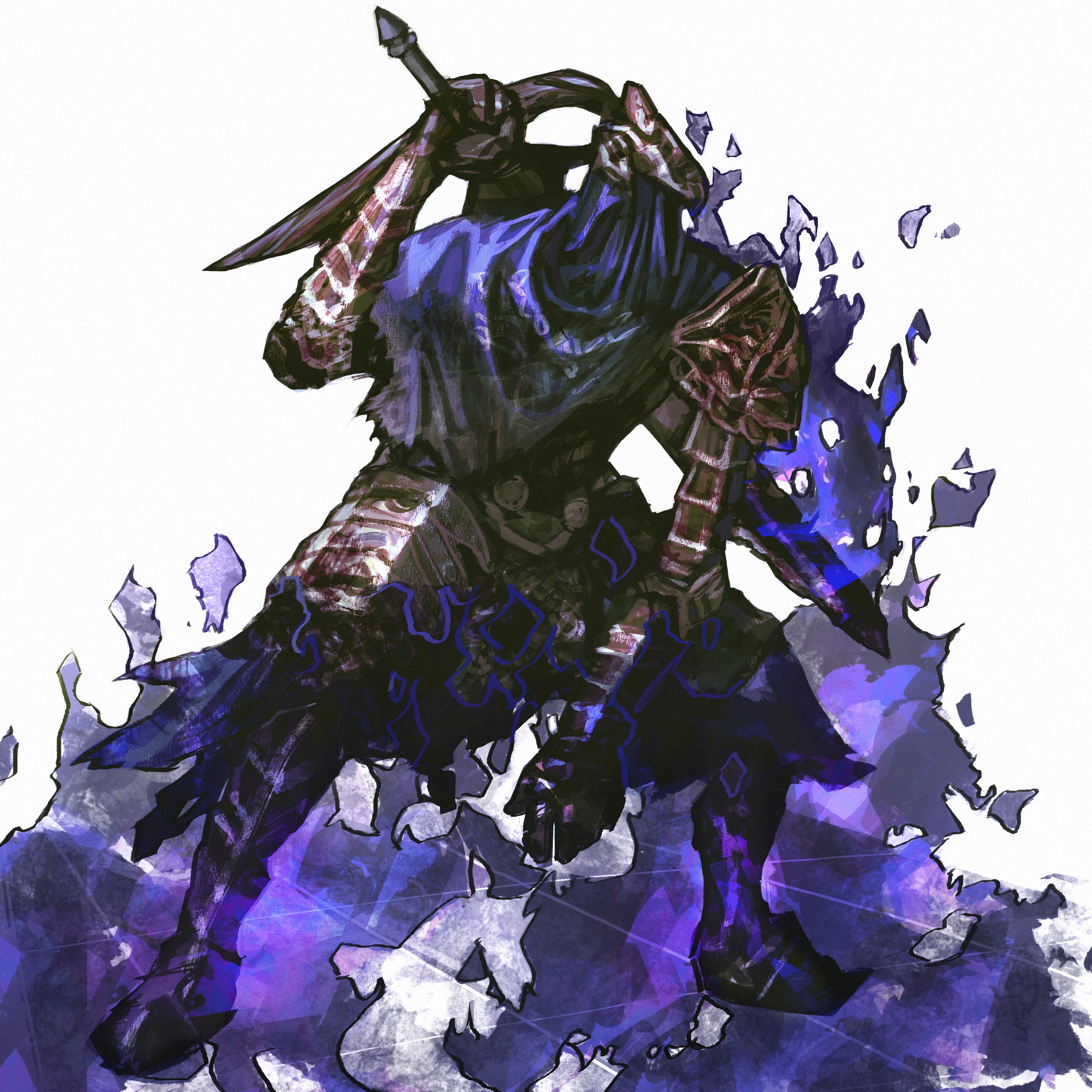 Safebooru - 1boy absurdres armor artorias the abysswalker aura ...