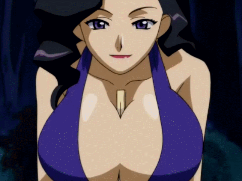 1girl animated animated_gif black_hair bouncing_breasts breasts chopsticks ...