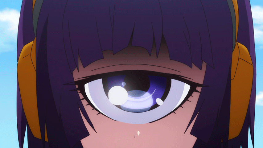 1girl animated animated_gif blue_eyes cyclops manako monster_girl monster_m...