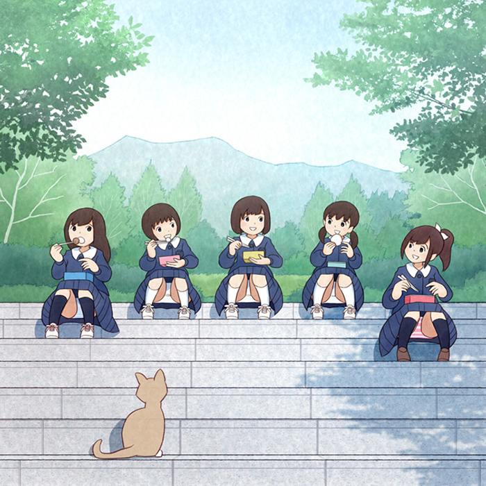 safebooru-5girls-brown-hair-cat-child-kiyo-kyokyo1220-multiple