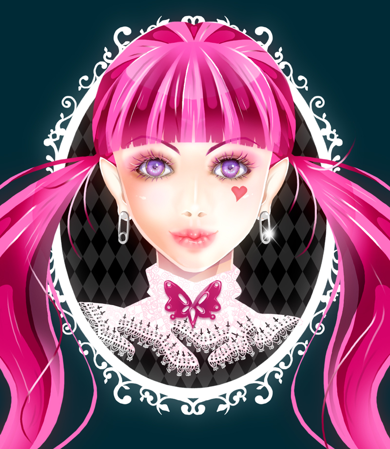 draculaura lips long_hair monster_high thick_lips twintails vampire violet_...