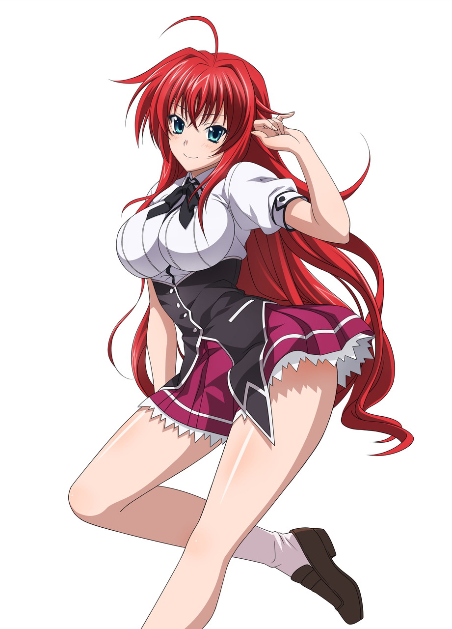 high_school_dxd large_breasts long_hair official_art redhead rias_gremory s...