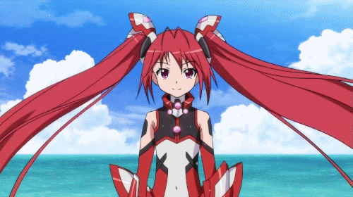 Safebooru 1girl Animated Animated Bow Hair Bow Mitsuka Souji Ore Twintail Ni Narimasu Red