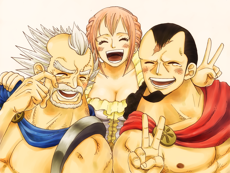 Safebooru - 1girl 2boys black hair cape dressrosa family father and ...