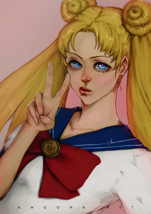 Safebooru 1girl Amoona Artist Name Bishoujo Senshi Sailor Moon Blonde
