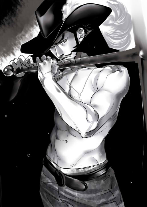 Safebooru - 1boy belt chinstrap dracule mihawk hat kimi schizo looking ...