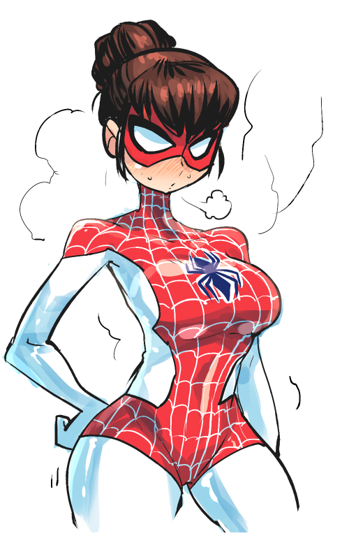 (ganguri) spider spider-man(series) steam superhero thick_thighs thighs.